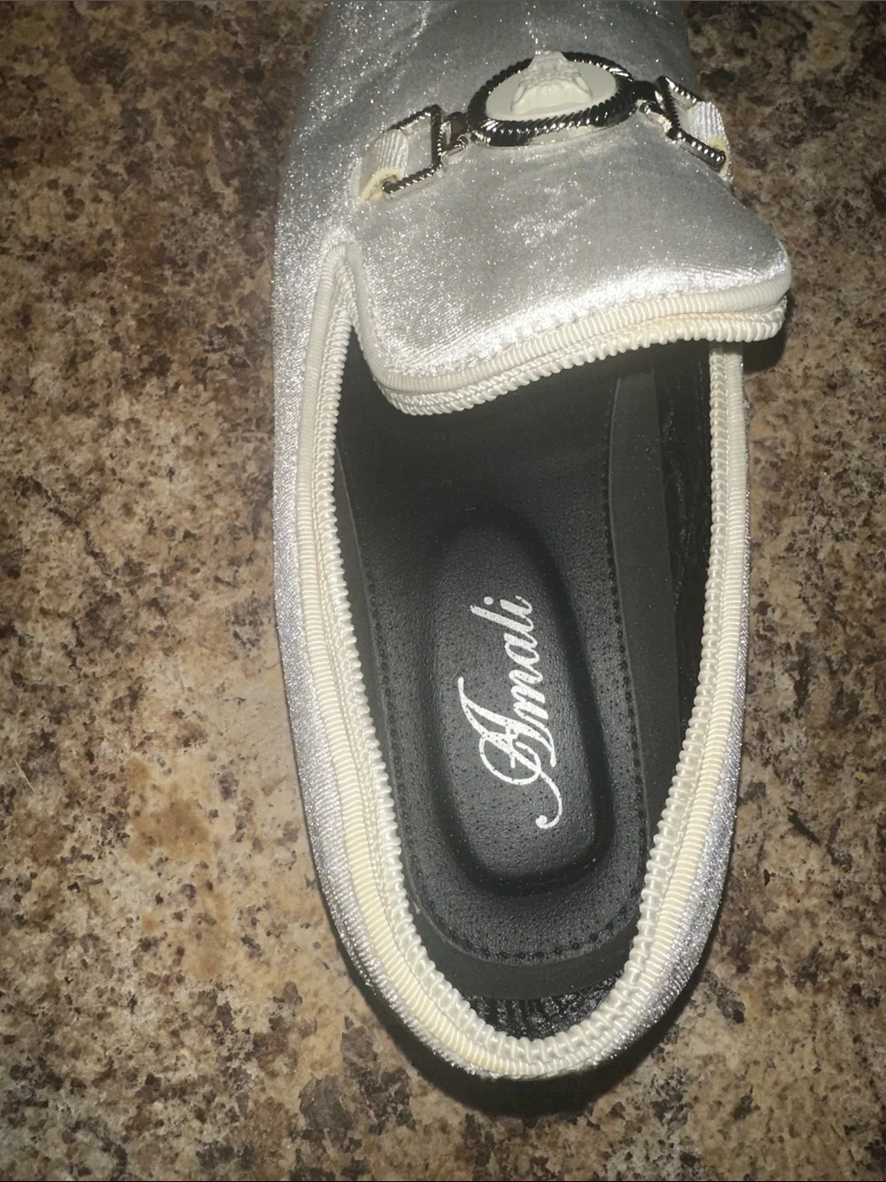 Amalfi Men’s Silver Metallic Slip-On Loafers